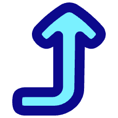 Line Arrow Bend Right Up 2 Icon from Plump Pop Set