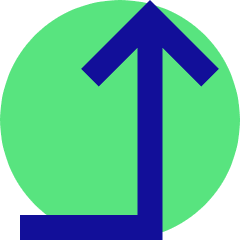 Line Arrow Bend Right Up Icon from Sharp Pop Set