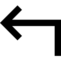 Line Arrow Bend Up Left Icon from Sharp Remix Set