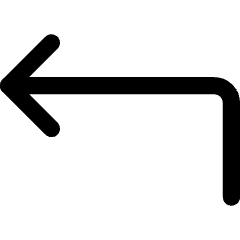 Line Arrow Bend Up Left Icon from Core Line Set