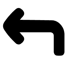 Line Arrow Bend Up Left Icon from Plump Solid Set