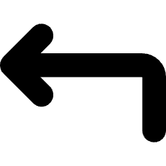 Line Arrow Bend Up Left Icon from Core Solid Set