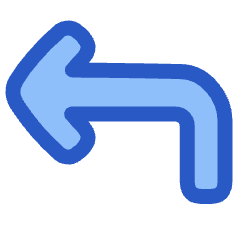 Line Arrow Bend Up Left Icon from Plump Duo Set