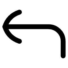Line Arrow Bend Up Left Icon from Flex Line Set