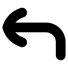 Line Arrow Bend Up Left Icon from Flex Solid Set