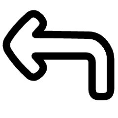 Line Arrow Bend Up Left Icon from Plump Line Set