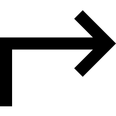 Line Arrow Bend Up Right Icon from Sharp Remix Set