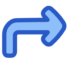 Line Arrow Bend Up Right Icon from Plump Duo Set