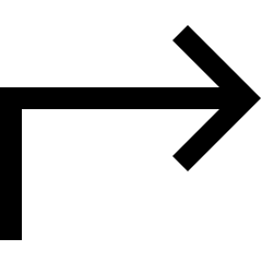 Line Arrow Bend Up Right Icon from Sharp Line Set