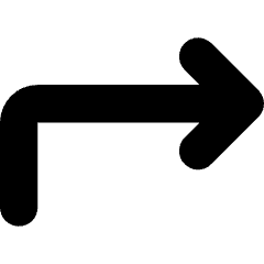 Line Arrow Bend Up Right Icon from Core Solid Set