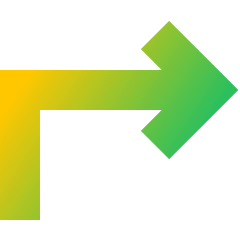 Line Arrow Bend Up Right Icon from Sharp Gradient Set