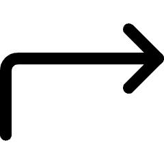 Line Arrow Bend Up Right Icon from Core Line Set