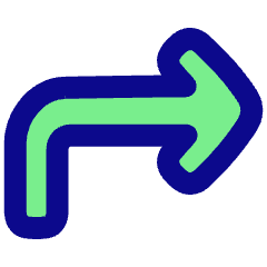 Line Arrow Bend Up Right Icon from Plump Pop Set