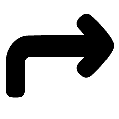 Line Arrow Bend Up Right Icon from Plump Solid Set