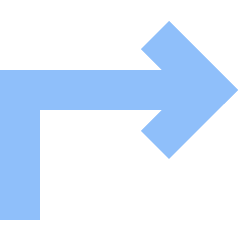 Line Arrow Bend Up Right Icon from Sharp Flat Set