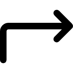 Line Arrow Bend Up Right Icon from Core Remix Set