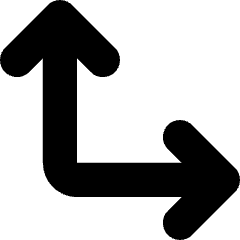 Line Arrow Bottom Left Corner Icon from Core Solid Set