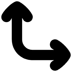 Line Arrow Bottom Left Corner Icon from Flex Solid Set