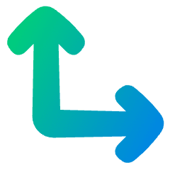 Line Arrow Bottom Left Corner Icon from Plump Gradient Set