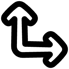 Line Arrow Bottom Left Corner Icon from Plump Remix Set