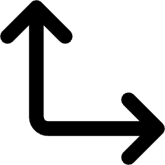 Line Arrow Bottom Left Corner Icon from Core Remix Set