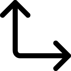 Line Arrow Bottom Left Corner Icon from Core Line Set