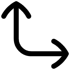 Line Arrow Bottom Left Corner Icon from Flex Line Set