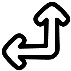 Line Arrow Bottom Right Corner Icon from Plump Line Set