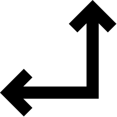Line Arrow Bottom Right Corner Icon from Sharp Remix Set