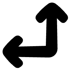 Line Arrow Bottom Right Corner Icon from Plump Solid Set