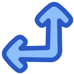 Line Arrow Bottom Right Corner Icon from Plump Duo Set