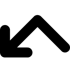 Line Arrow Bounce Down Left Icon from Core Solid Set