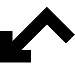 Line Arrow Bounce Down Left Icon from Sharp Solid Set