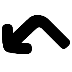 Line Arrow Bounce Down Left Icon from Plump Solid Set