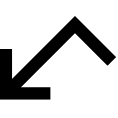 Line Arrow Bounce Down Left Icon from Sharp Remix Set