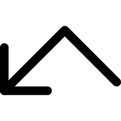 Line Arrow Bounce Down Left Icon from Core Line Set