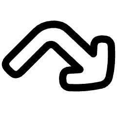 Line Arrow Bounce Down Right Icon from Plump Line Set