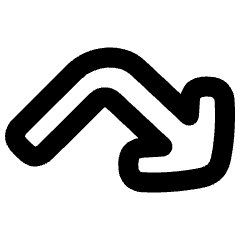 Line Arrow Bounce Down Right Icon from Plump Remix Set