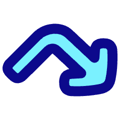 Line Arrow Bounce Down Right Icon from Plump Pop Set