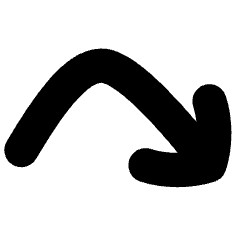 Line Arrow Bounce Down Right Icon from Flex Solid Set