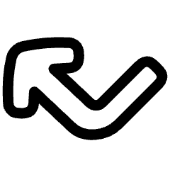 Line Arrow Bounce Up Left Icon from Plump Line Set