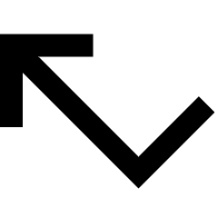 Line Arrow Bounce Up Left Icon from Sharp Remix Set