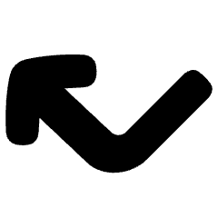 Line Arrow Bounce Up Left Icon from Plump Solid Set