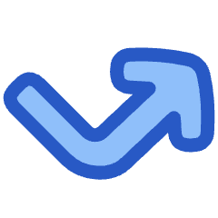 Line Arrow Bounce Up Right Icon from Plump Duo Set