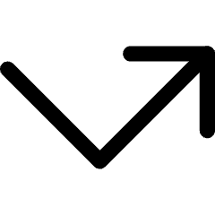 Line Arrow Bounce Up Right Icon from Core Line Set