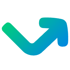 Line Arrow Bounce Up Right Icon from Plump Gradient Set
