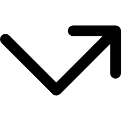 Line Arrow Bounce Up Right Icon from Core Remix Set