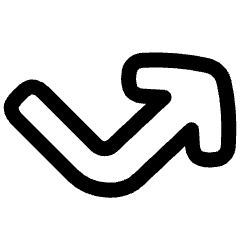 Line Arrow Bounce Up Right Icon from Plump Line Set