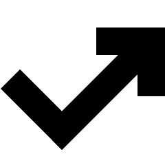 Line Arrow Bounce Up Right Icon from Sharp Solid Set