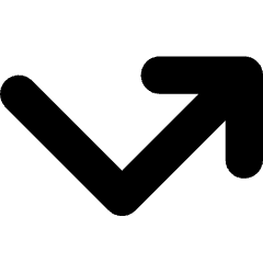 Line Arrow Bounce Up Right Icon from Core Solid Set